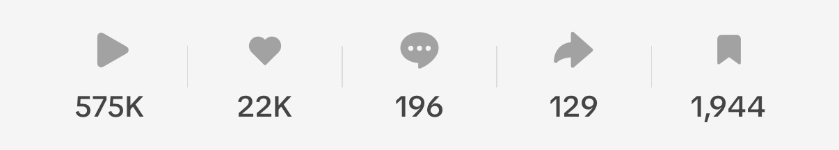 TikTok — 575K plays